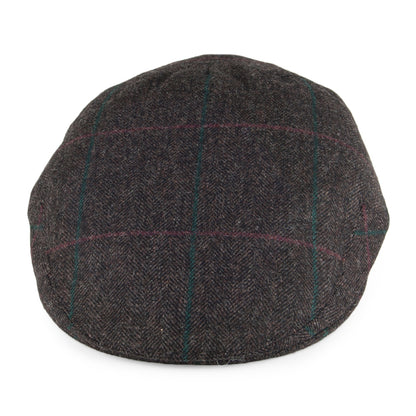 Gorra plana Kinloch de espiga en Tweed de Olney - Marrón