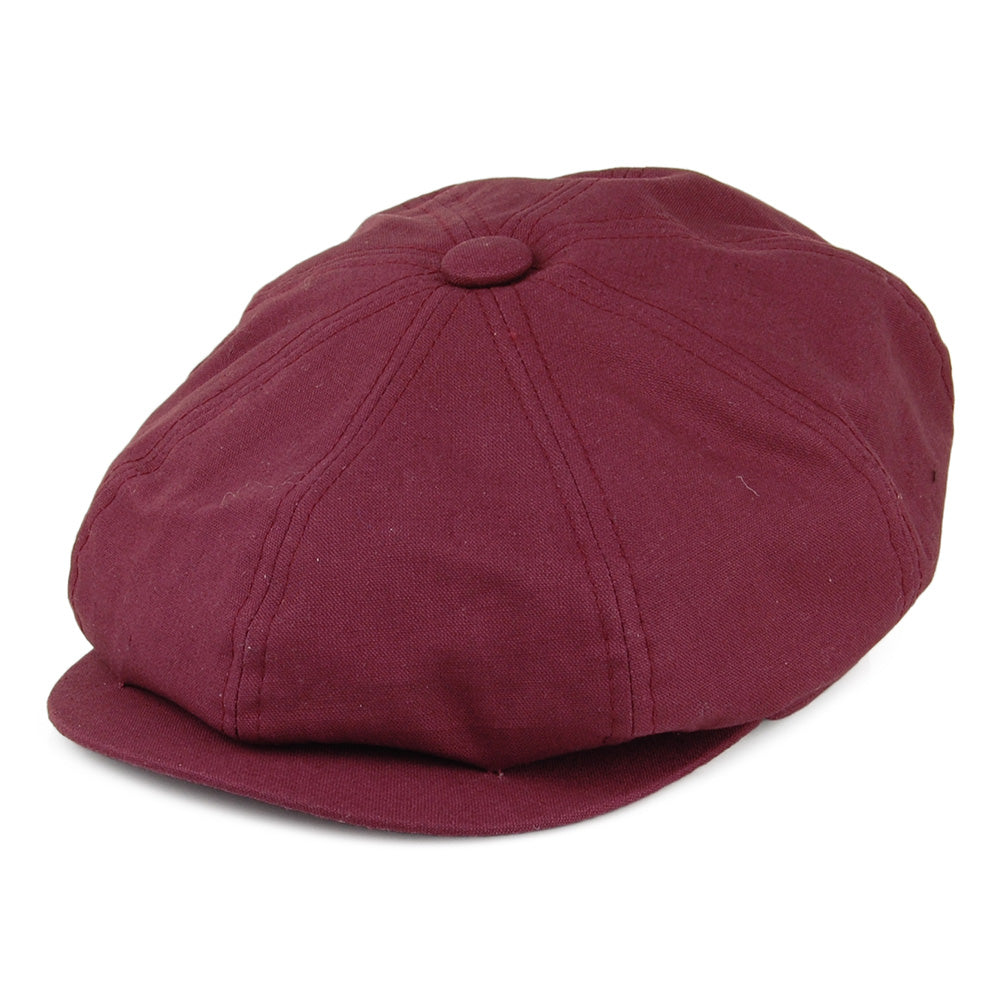 Gorra Newsboy Gatsby de lino de Denton - Granate