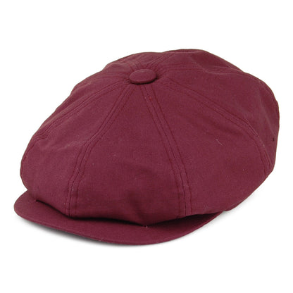 Gorra Newsboy Gatsby de lino de Denton - Granate