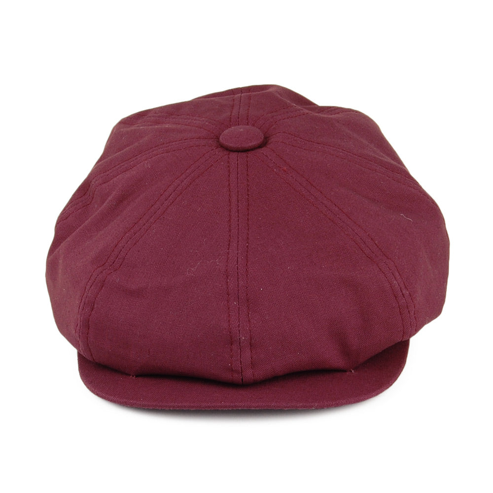 Gorra Newsboy Gatsby de lino de Denton - Granate