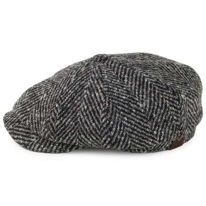 Gorra Newsboy Hatteras de lana de Stetson - Negro-Gris