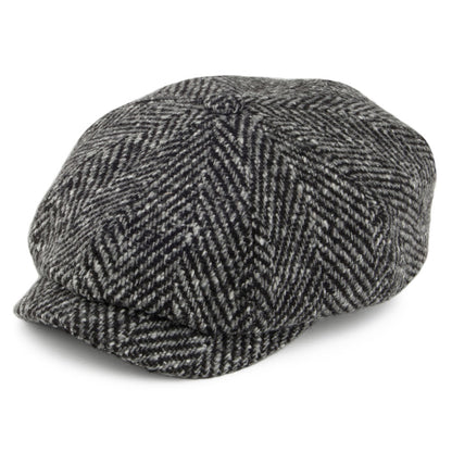 Gorra Newsboy Hatteras de lana de Stetson - Negro-Gris