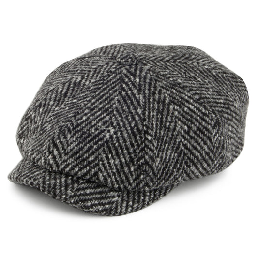Gorra Newsboy Hatteras de lana de Stetson - Negro-Gris