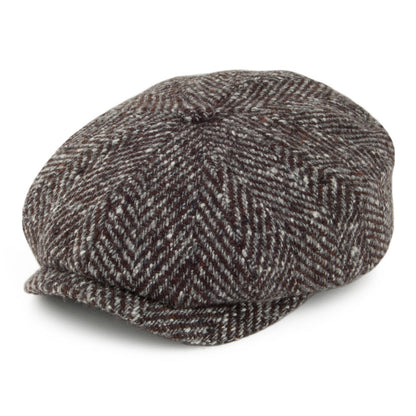 Gorra Newsboy Hatteras de lana de Stetson - Marrón-Gris