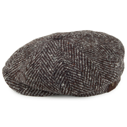 Gorra Newsboy Hatteras de lana de Stetson - Marrón-Gris