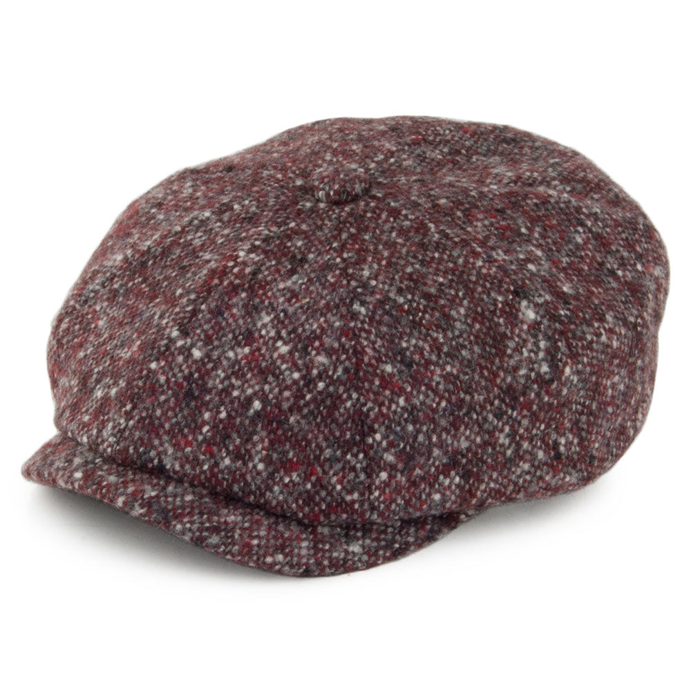 Gorra Newsboy Hatteras de Tweed Donegal de Stetson - Vino