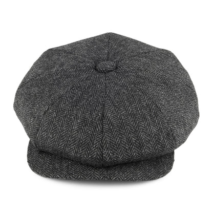 Gorra Newsboy Tweed Country de Tweed diseño de espiga de Christys - Antracita