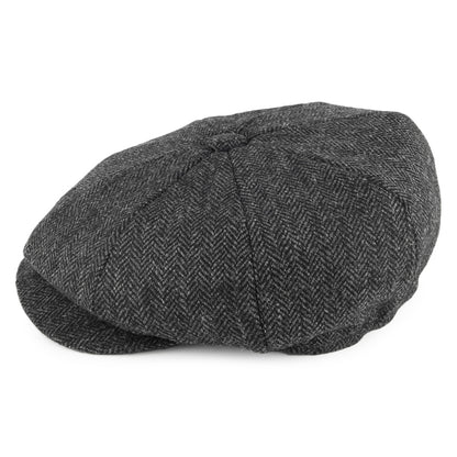Gorra Newsboy Tweed Country de Tweed diseño de espiga de Christys - Antracita