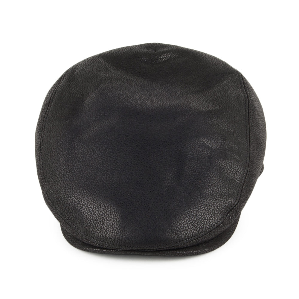 Gorra plana de piel de City Sport - Negro