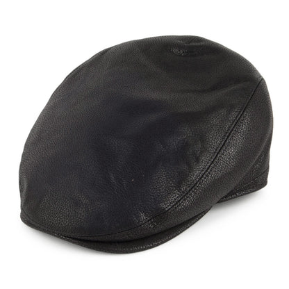 Gorra plana de piel de City Sport - Negro