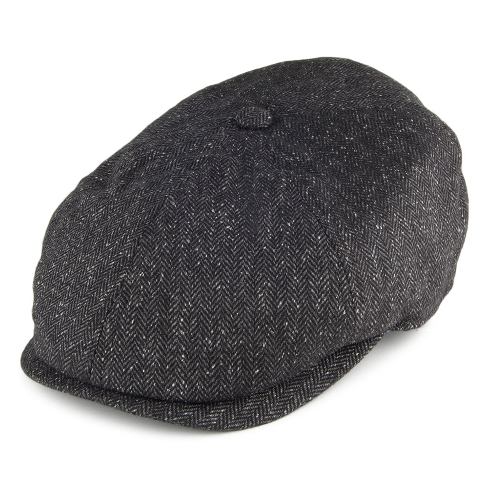 Gorra Newsboy Hudson mezcla de seda de Failsworth - Negro