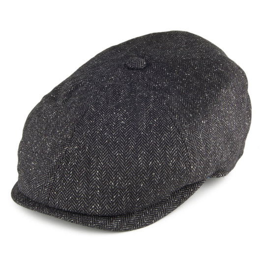 Gorra Newsboy Hudson mezcla de seda de Failsworth - Negro