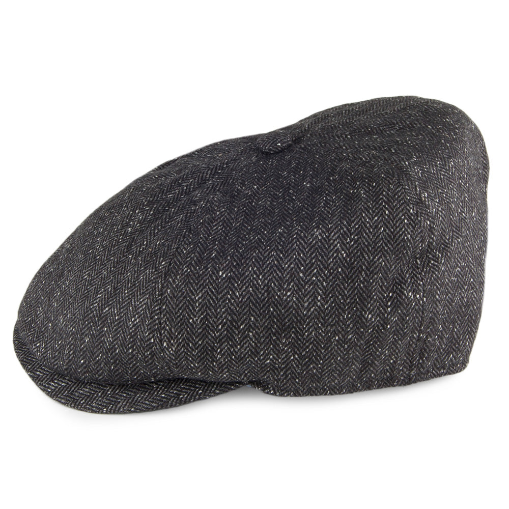 Gorra Newsboy Hudson mezcla de seda de Failsworth - Negro