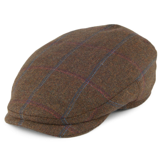 Gorra plana Ludlow Green a cuadros de Olney - Verde