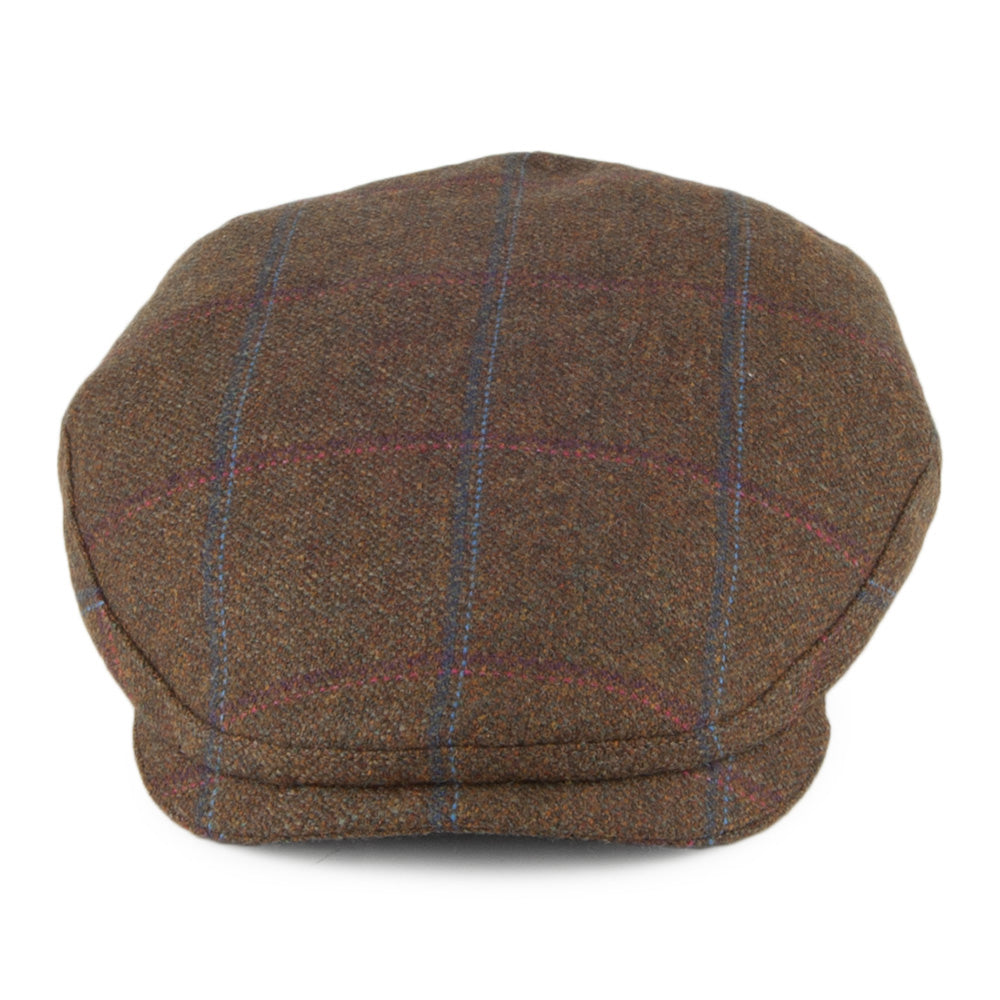 Gorra plana Ludlow Green a cuadros de Olney - Verde