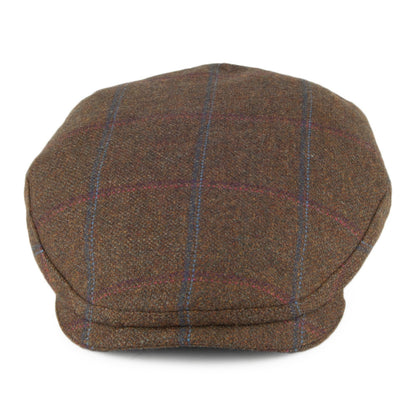 Gorra plana Ludlow Green a cuadros de Olney - Verde
