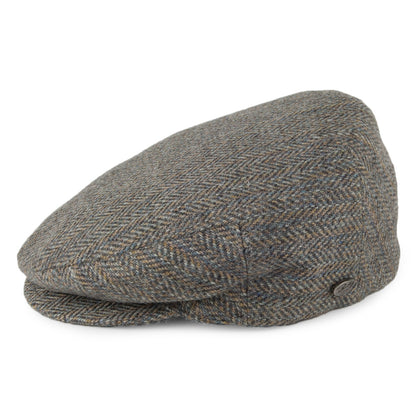 Gorra plana Lord de lana Diseño de Espiga a rayas de Bailey - Mezcla de grises