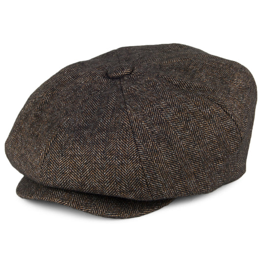 Gorra Newsboy Beech diseño de espiga de Bailey - Negro-Marrón