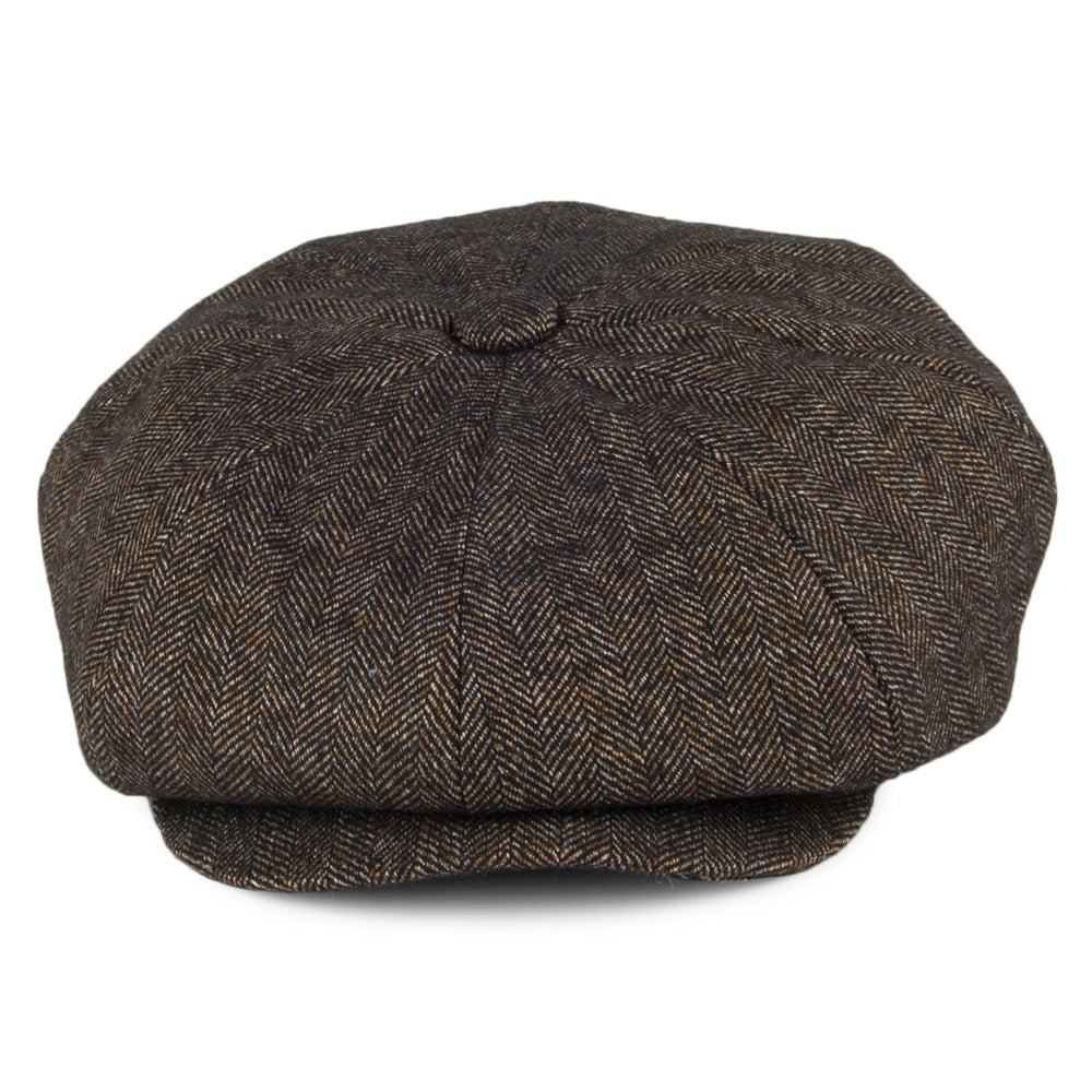 Gorra Newsboy Beech diseño de espiga de Bailey - Negro-Marrón