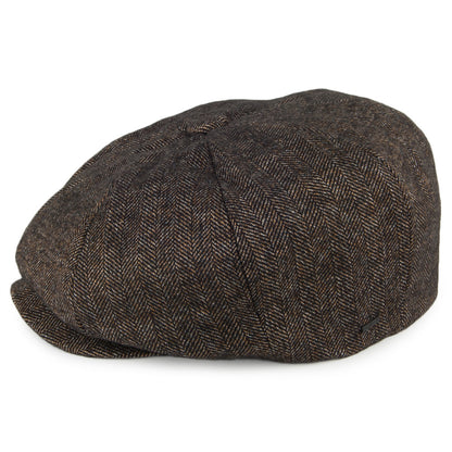 Gorra Newsboy Beech diseño de espiga de Bailey - Negro-Marrón