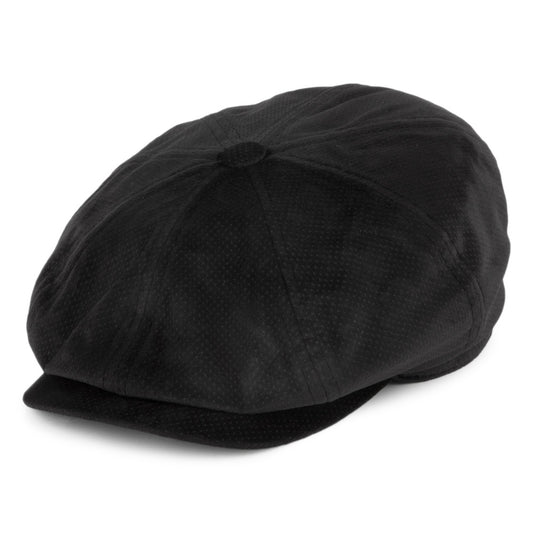 Gorra Newsboy Wyman de terciopelo de Bailey - Negro