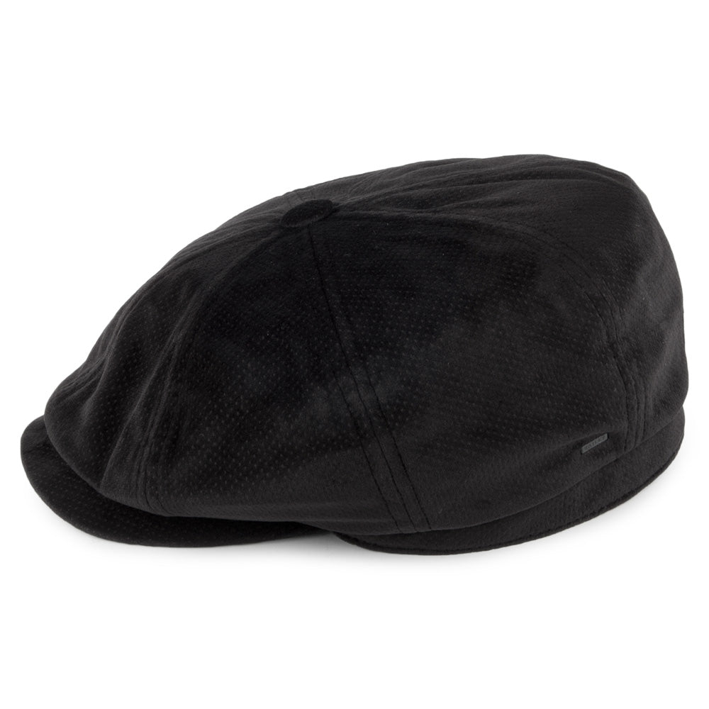 Gorra Newsboy Wyman de terciopelo de Bailey - Negro