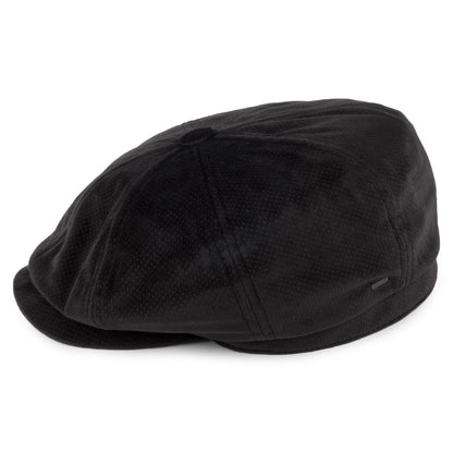 Gorra Newsboy Wyman de terciopelo de Bailey - Negro