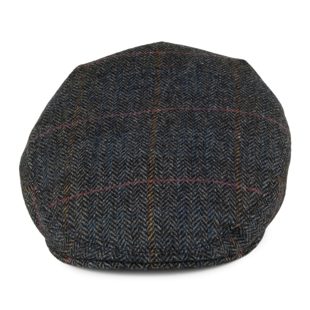 Gorra plana de lana espiga a cuadros de City Sport - Gris