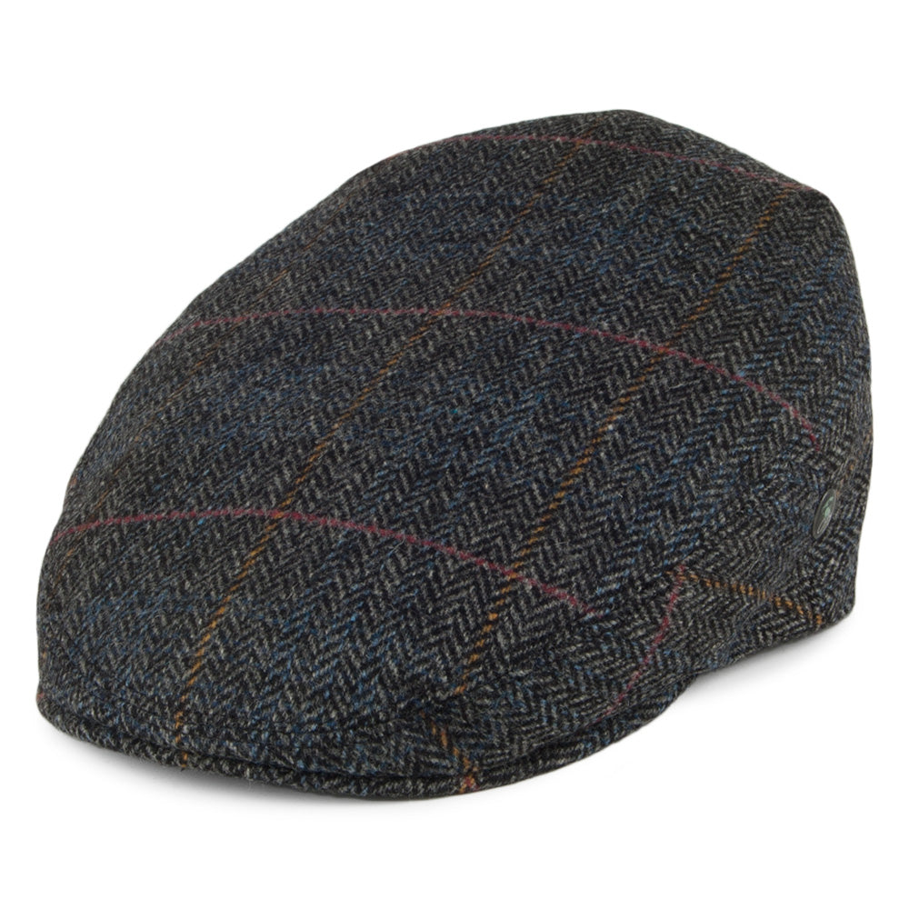 Gorra plana de lana espiga a cuadros de City Sport - Gris