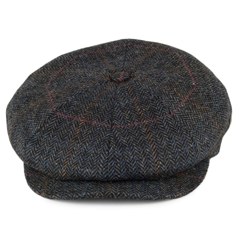 Gorra Newsboy diseño de espiga de lana de City Sport - Gris