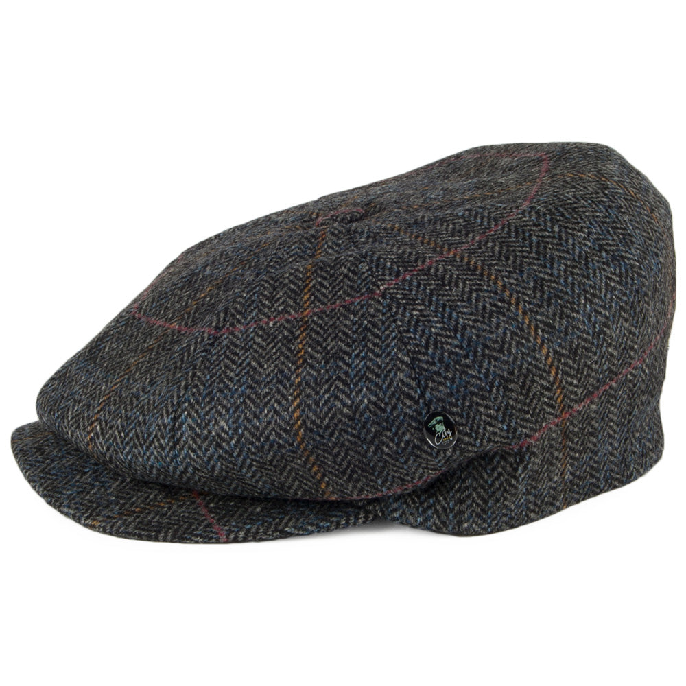 Gorra Newsboy diseño de espiga de lana de City Sport - Gris
