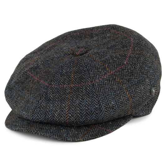 Gorra Newsboy diseño de espiga de lana de City Sport - Gris