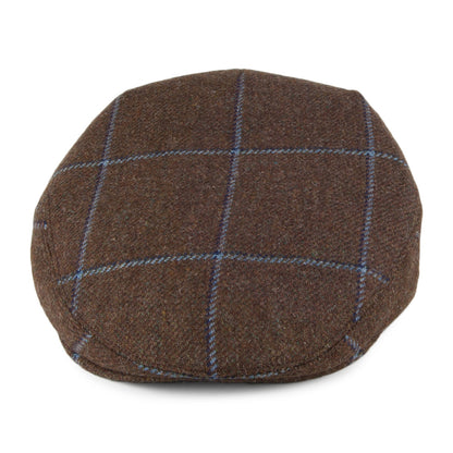 Gorra de lana británica virgen Windowpane de City Sport - Marrón