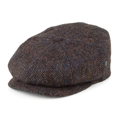 Gorra Newsboy Birdseye de HARRIS TWEED de City Sport - Gris-Marrón