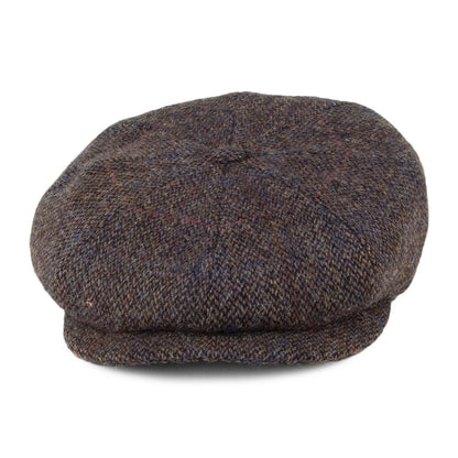 Gorra Newsboy Birdseye de HARRIS TWEED de City Sport - Gris-Marrón