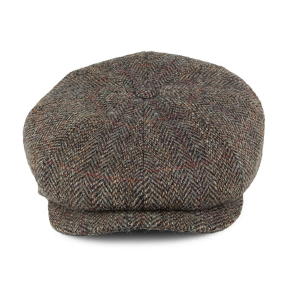 Gorra Newsboy de HARRIS TWEED diseño de espiga de City Sport - Salvia