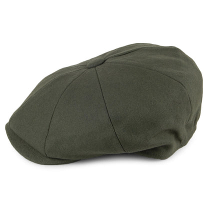 Gorra Newsboy de lana Melton de Christys - Verde Oliva