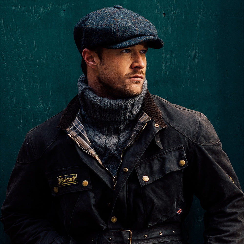Newsboy Carloway Windowpane lana Failsworth - Tonalidades azuladas
