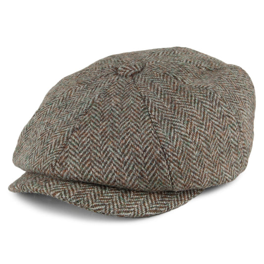 Gorra Newsboy Carloway HARRIS TWEED de lana de Failsworth - Beige-Kaki