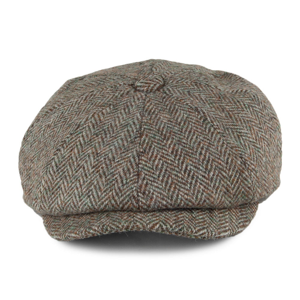 Gorra Newsboy Carloway HARRIS TWEED de lana de Failsworth - Beige-Kaki