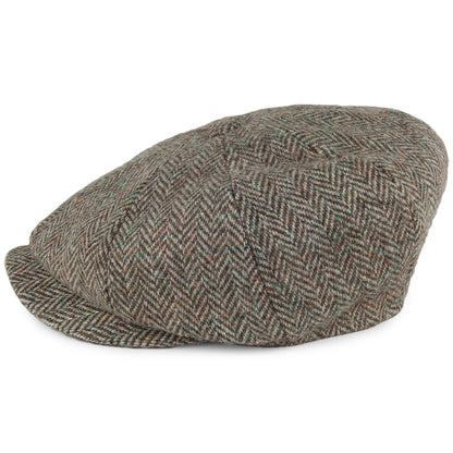 Gorra Newsboy Carloway HARRIS TWEED de lana de Failsworth - Beige-Kaki