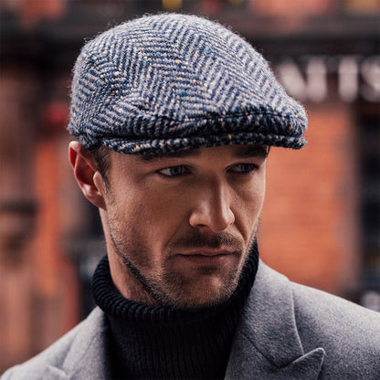 Gorra plana Longford de Tweed Donegal de Failsworth - Mezcla de grises