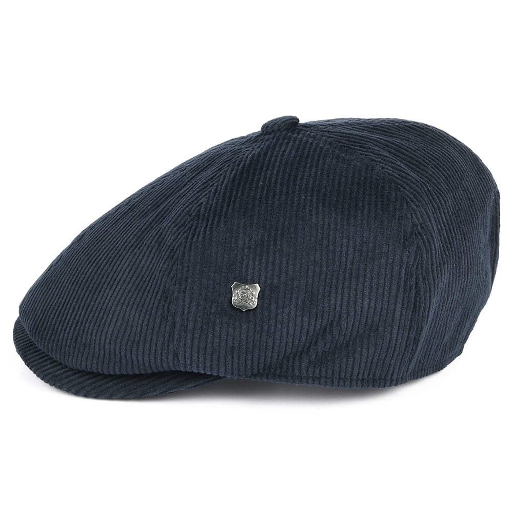Gorra Newsboy Hudson de pana de pana de Failsworth - Azul Marino