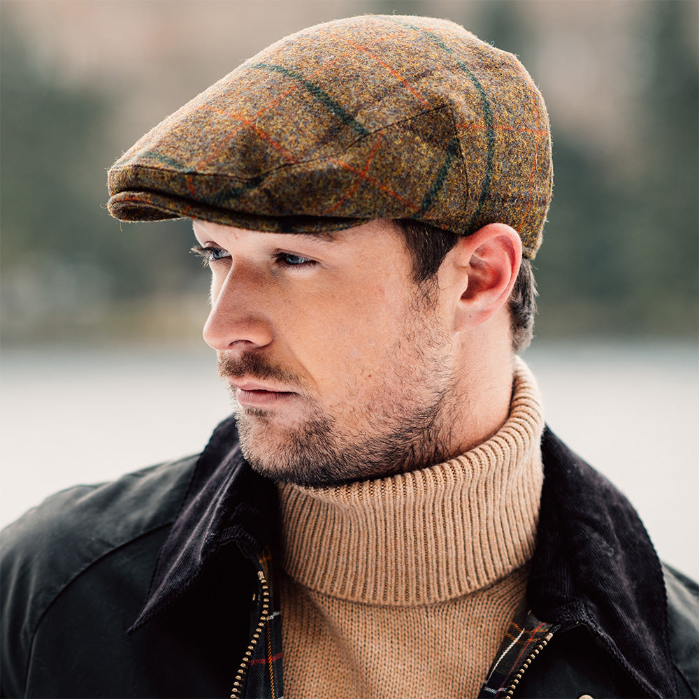 Gorra plana Gamekeeper repelente al agua a cuadros de Failsworth - Beige Arena