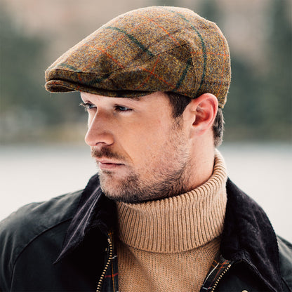 Gorra plana Gamekeeper repelente al agua a cuadros de Failsworth - Beige Arena