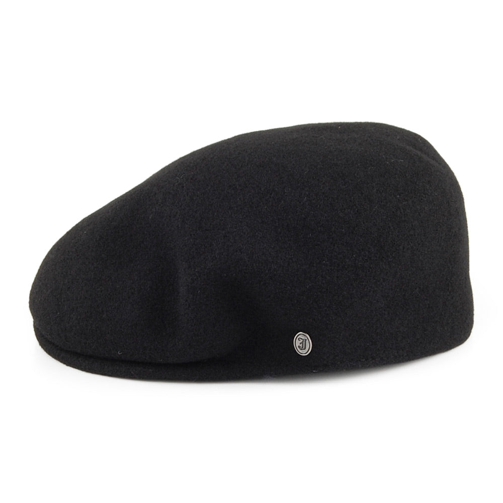 Gorra plana clásica de lana de Jaxon & James - Negro