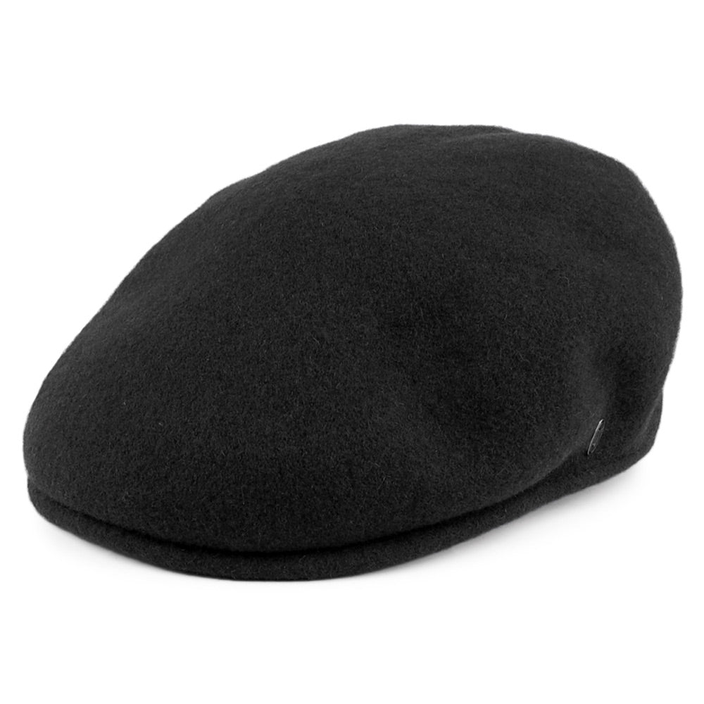 Gorra plana clásica de lana de Jaxon & James - Negro