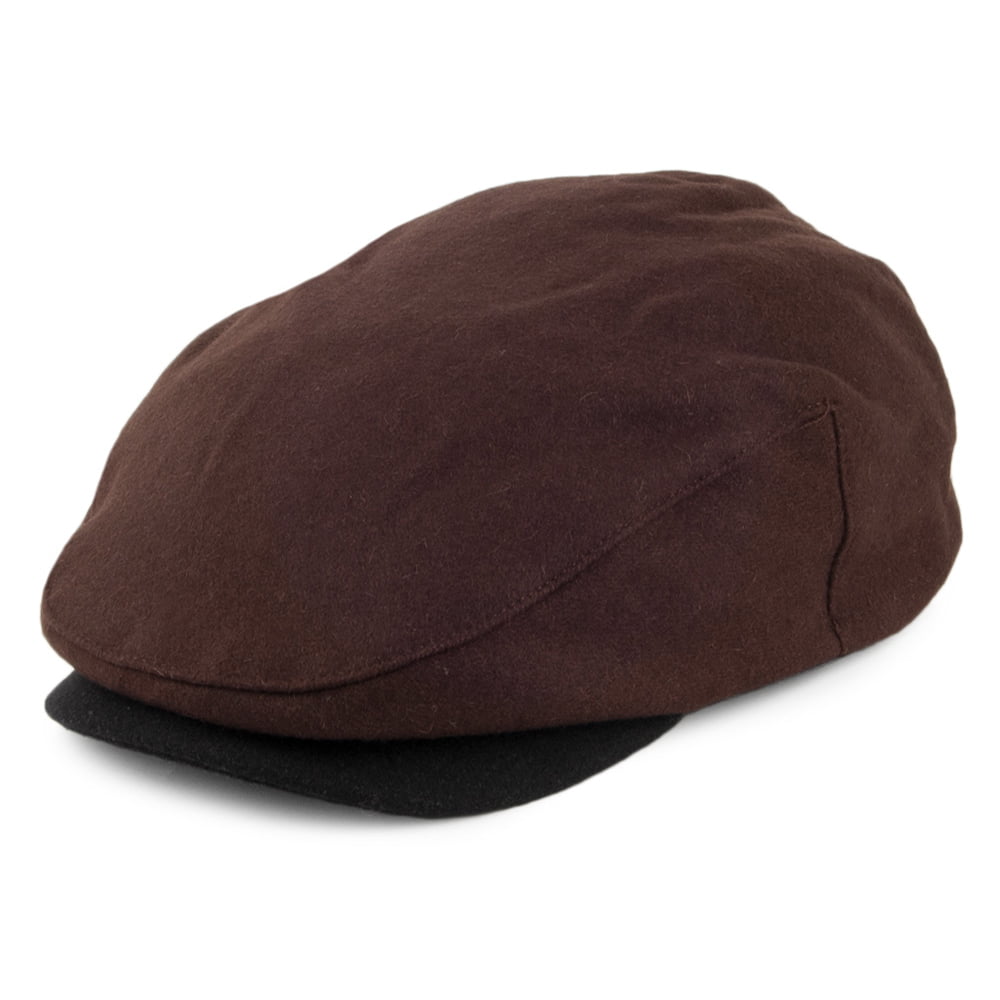 Gorra plana Hooligan de Brixton - Marrón-Negro