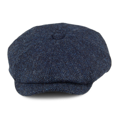 Gorra Newsboy Skye de HARRIS TWEED de Jaxon & James - Azul-Negro