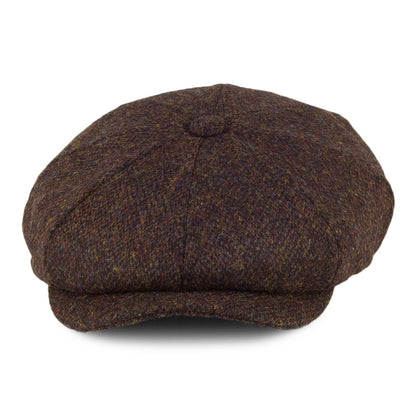 Gorra Newsboy Arnol de HARRIS TWEED de Jaxon & James - Musgo-Marrón